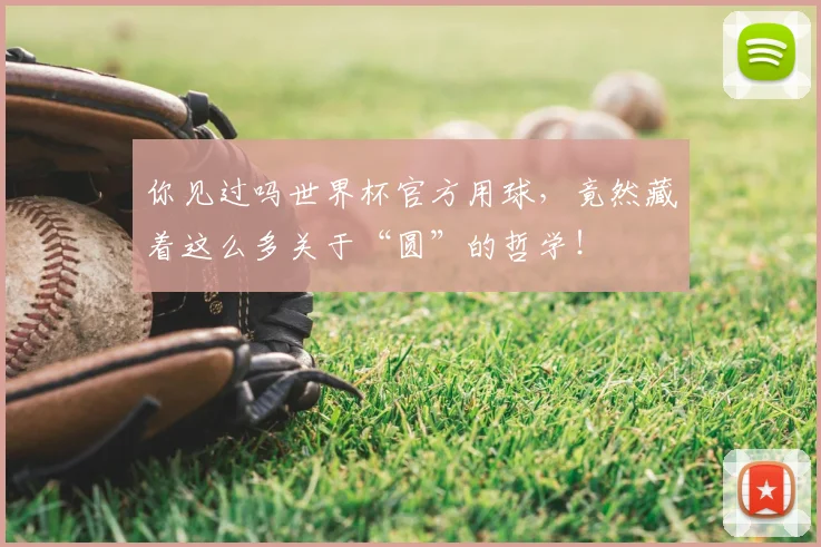 你见过吗世界杯官方用球，竟然藏着这么多关于“圆”的哲学！